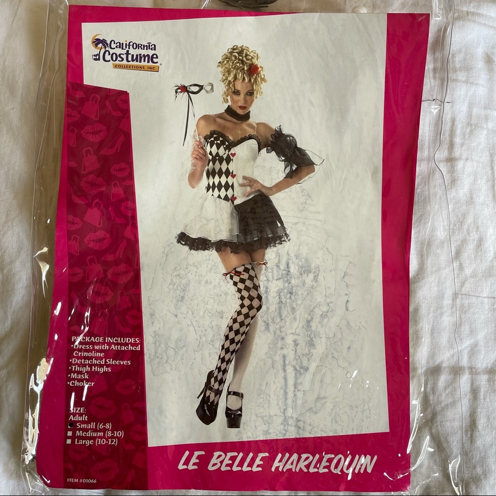 Le Belle Harlequin Halloween Costume Small